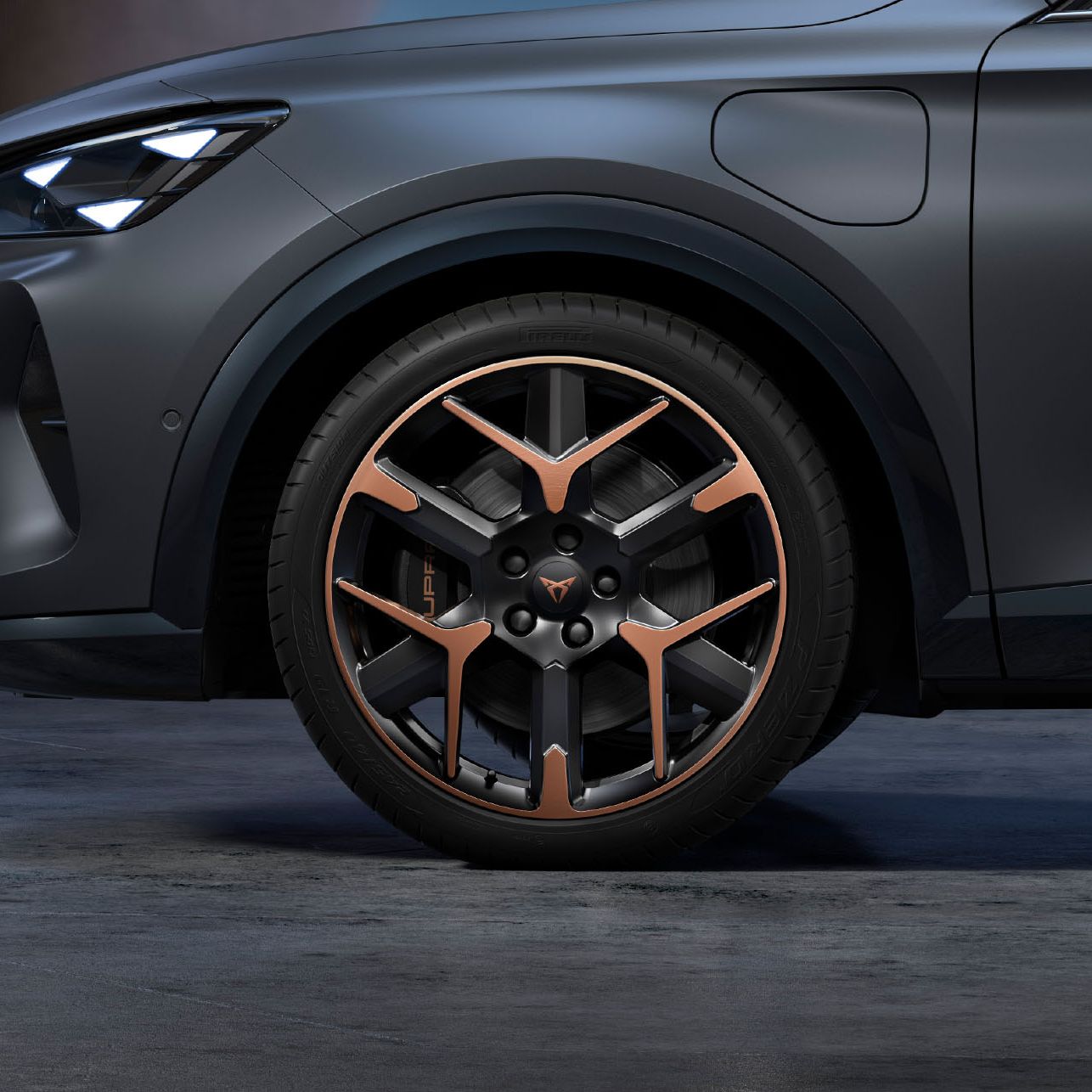 CUPRA Formentor 19-palcové disky z ľahkej zliatiny Hailstorm copper
