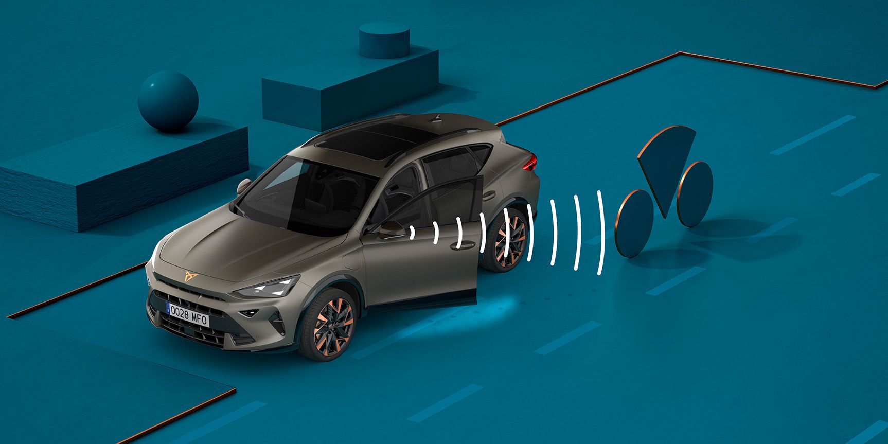 Grafik zum CUPRA Born Ausweichassistent