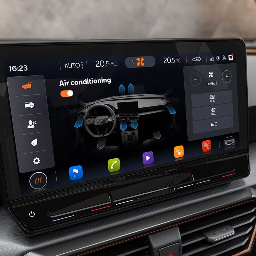 CUPRA pohľad na systém infotainment