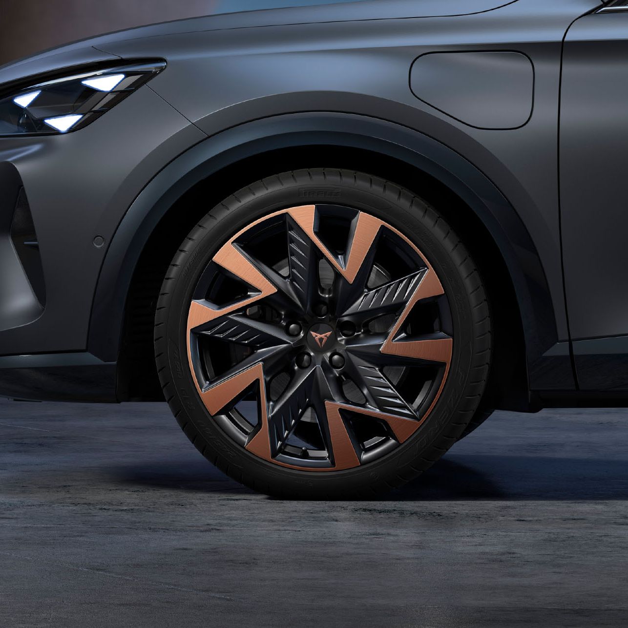 CUPRA 19-palcové disky z ľahkej zliatiny Sandstorm copper