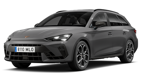 CUPRA Leon Sportstourer na bielom pozadí.