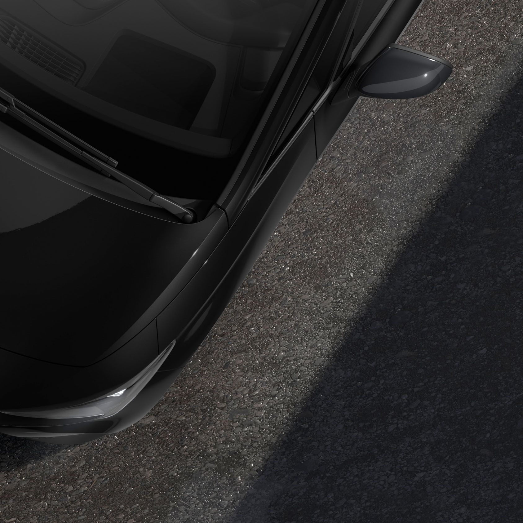Detailný pohľad na model CUPRA Born v odtieni polnočná čierna metalíza.