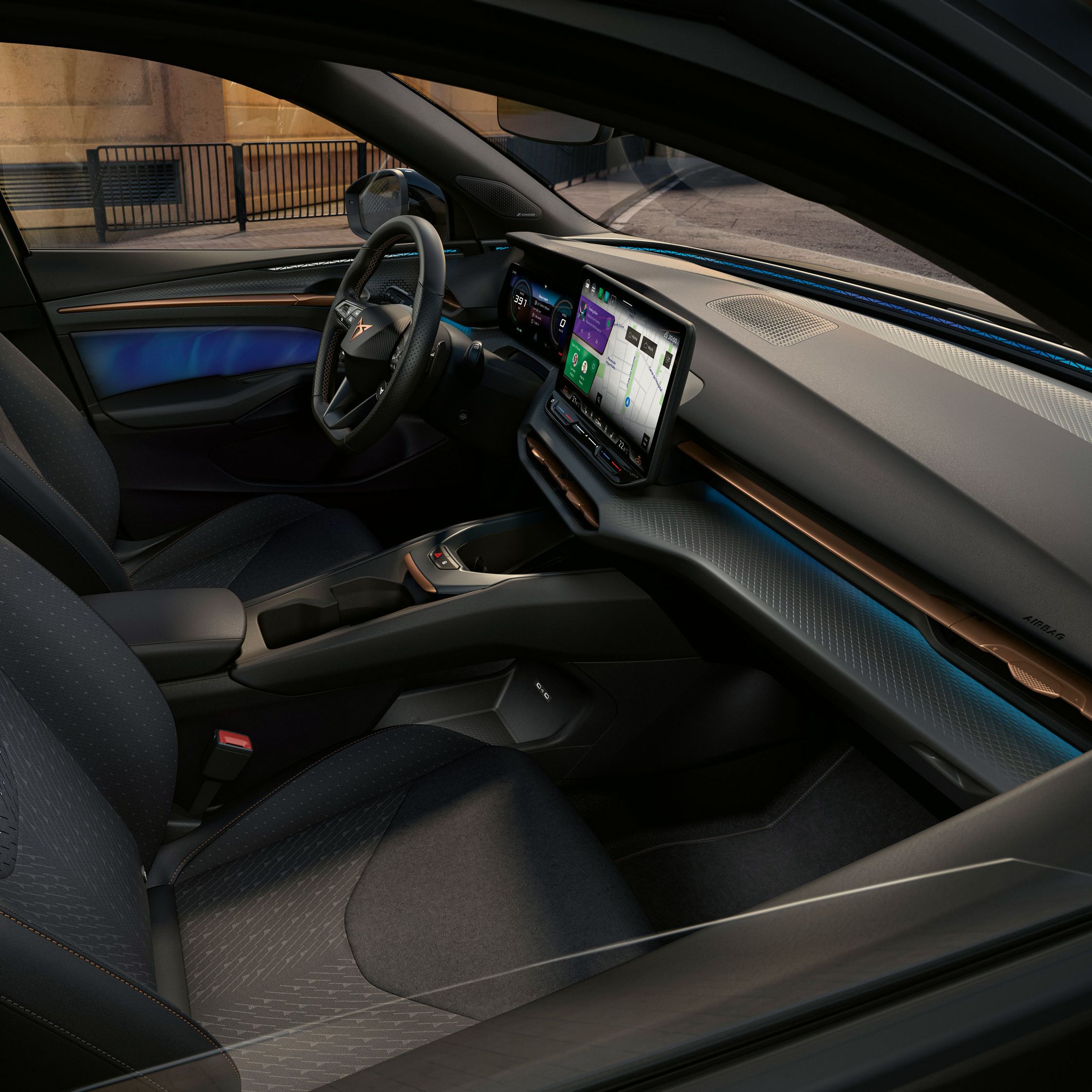 Pohľad do interiéru CUPRA Raval 