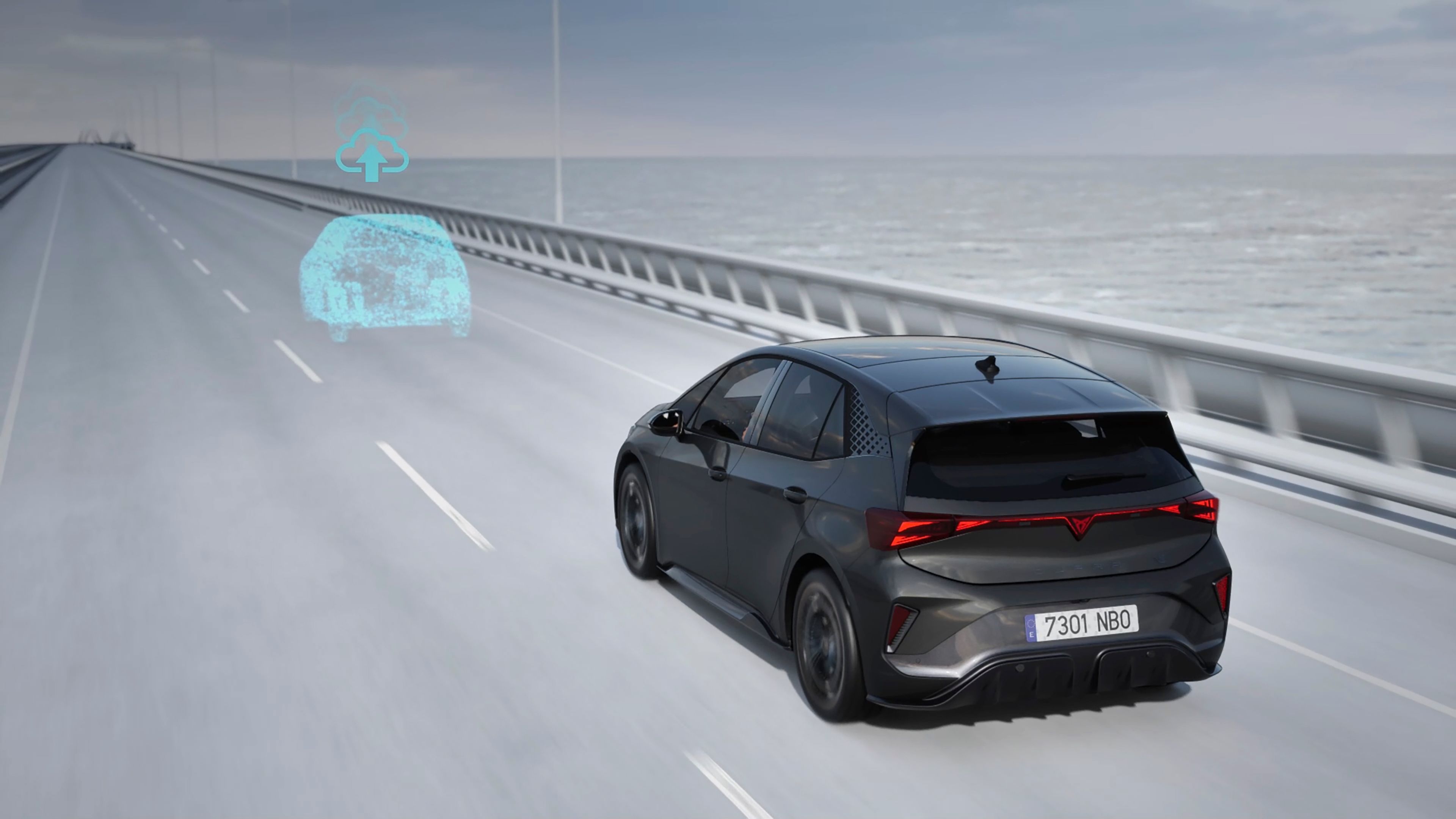 Predstavenie modelu CUPRA Born VZ s funkciou Travel Assist 3.0 pre čiastočne autonómnu jazdu.