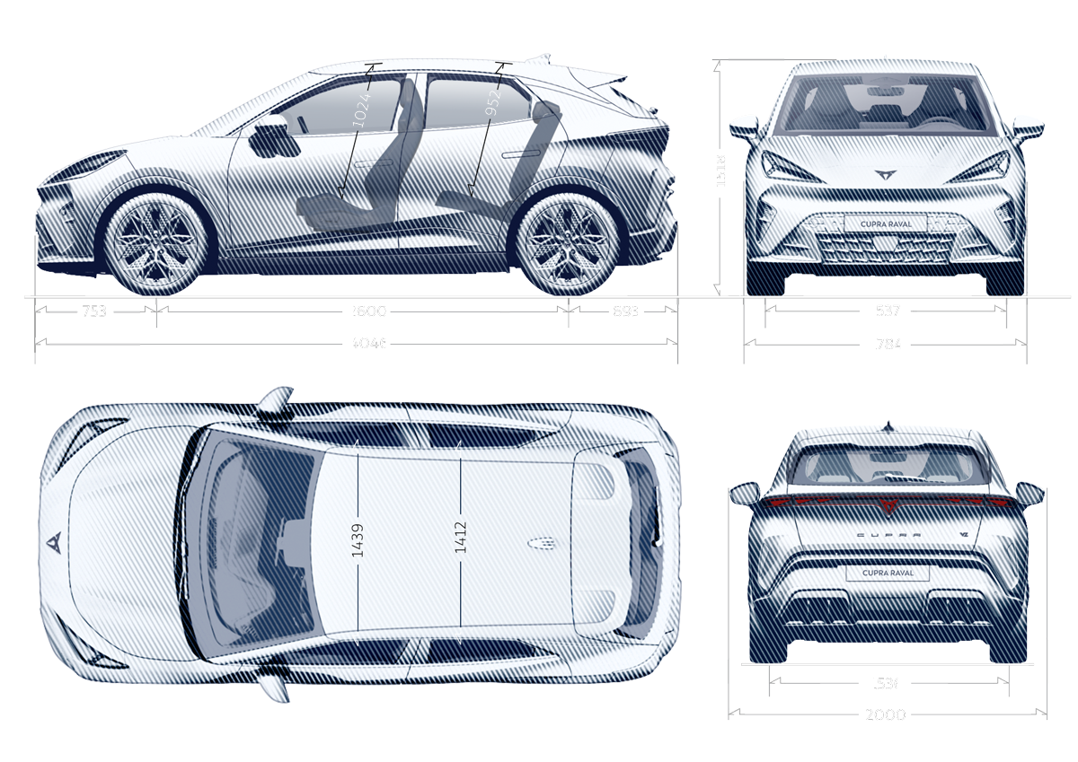 Rozmery CUPRA Raval VZ